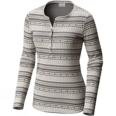 Top Columbia Aspen Lodge Jacquard Henley Mujer Gris - Chile KZR126708